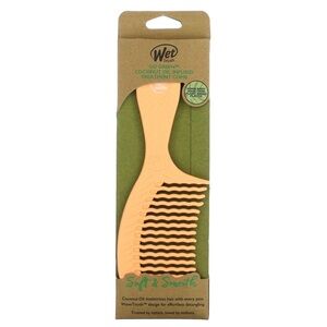 WET brush Go Green Coconut Oil Infused Treatment Comb, Soft & Smooth NWT